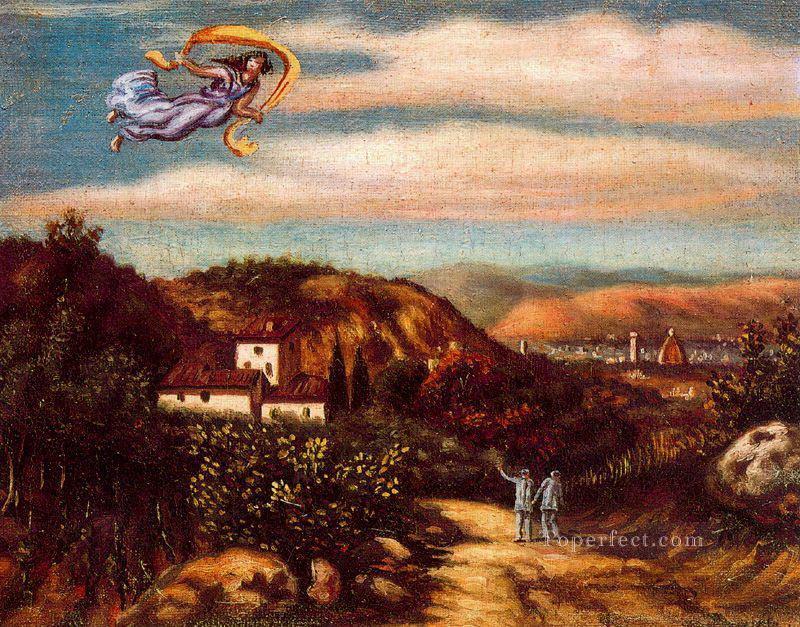 神性のある風景 ジョルジョ・デ・キリコ シュルレアリスム油絵